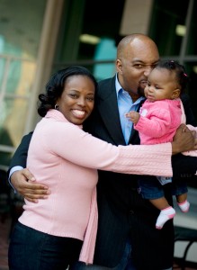 Kwame and His Wife and Daughter